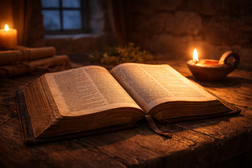 Bíblia aberta sobre mesa ilustrando o perigo do desabafo nas Escrituras