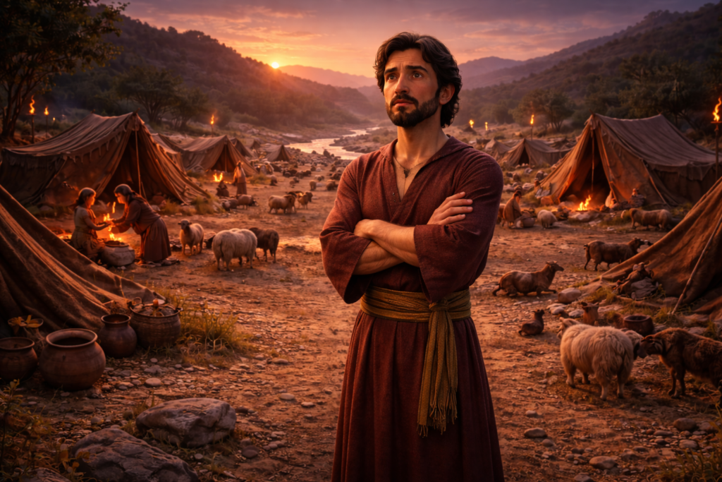 Por Que a Luta de Jacó Mudou Sua Identidade Para Sempre? 2 Acampamento de Jacó antes da luta de Jacó às margens do rio Jaboque