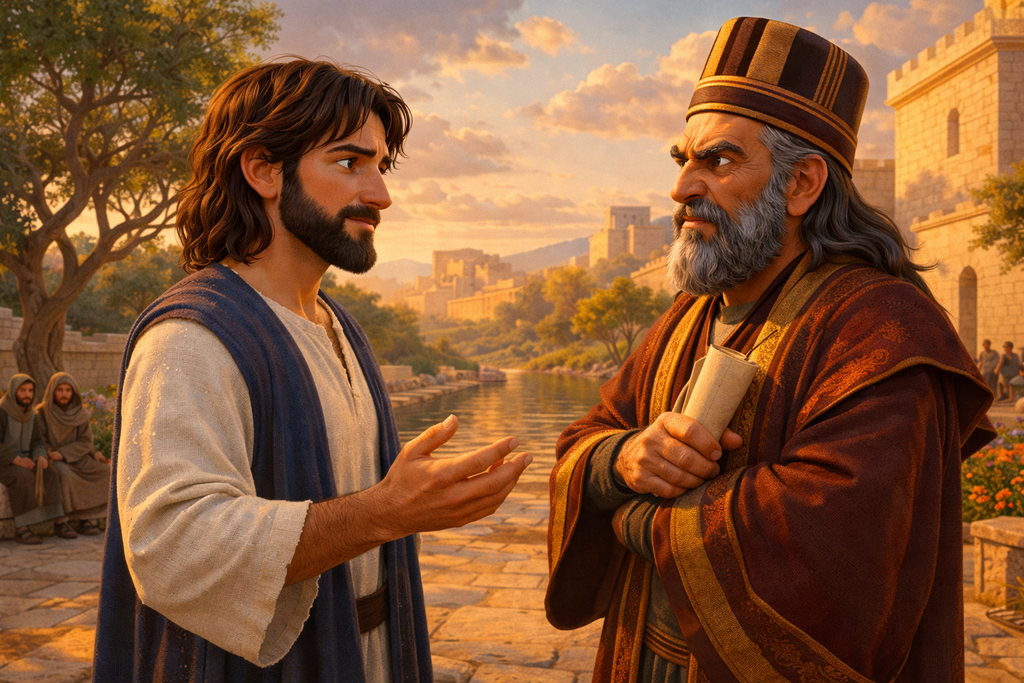 representação de Jesus e Escriba, mostrando quem eram os escribas que Jesus confrontou