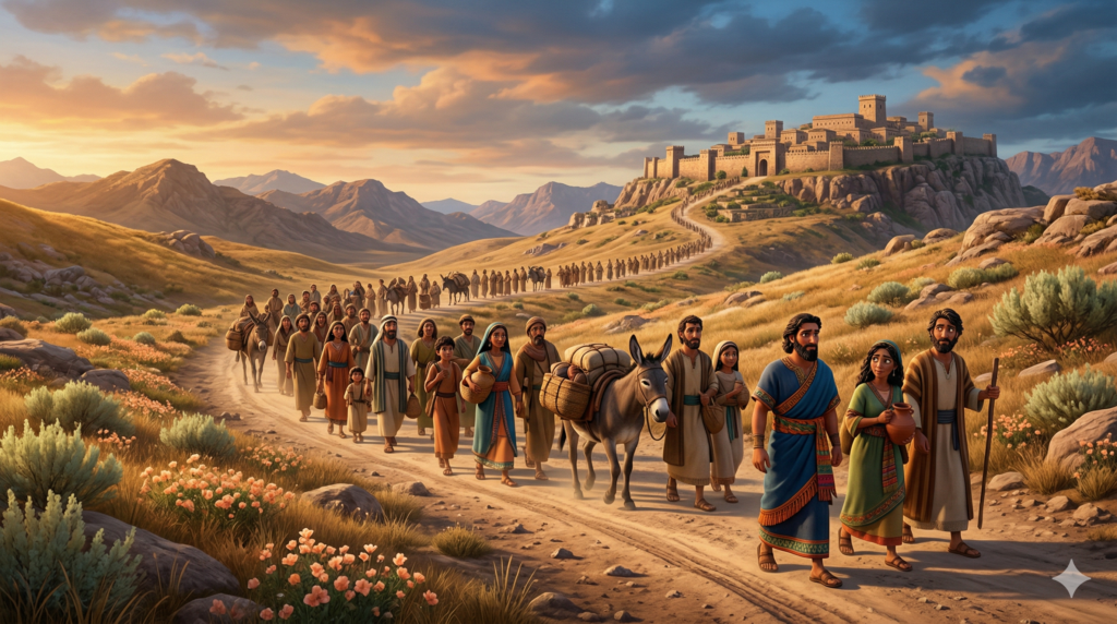 Quem Eram os Samaritanos e Por Que Foram Rejeitados na Bíblia? 1 Caravana de povos diversos chegando à região de Samaria na origem dos samaritanos