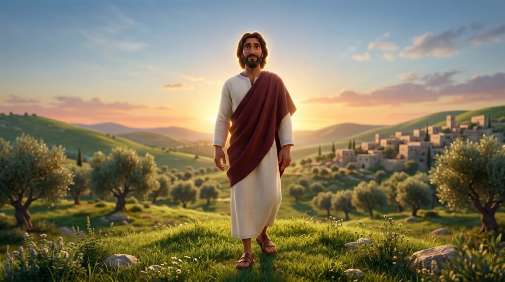 Títulos de Jesus na Bíblia: significado, contexto e aplicação 1 Jesus em uma colina ao pôr do sol representando os Títulos de Jesus na Bíblia